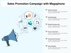 Sales promotion campaign with megaphone