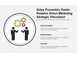Sales promotion public relation direct marketing strategic placement
