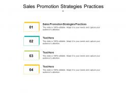 Sales promotion strategies practices ppt powerpoint presentation infographic cpb