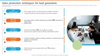 Sales Promotion Techniques For Lead Generation Development Of Effective Marketing