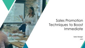 Sales Promotion Techniques To Boost Immediate PPT Information AT