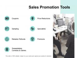 Sales promotion tools specialties ppt powerpoint presentation file good