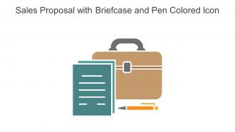 Sales Proposal With Briefcase And Pen Colored Icon In Powerpoint Pptx Png And Editable Eps Format