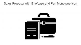 Sales Proposal With Briefcase And Pen Monotone Icon In Powerpoint Pptx Png And Editable Eps Format
