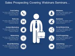 Sales prospecting covering webinars seminars and social networking