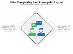 Sales prospecting icon powerpoint layout