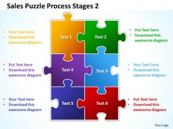 Sales puzzle  process stages 2 powerpoint templates ppt presentation slides 812