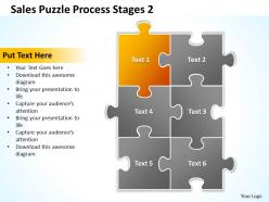 Sales puzzle  process stages 2 powerpoint templates ppt presentation slides 812