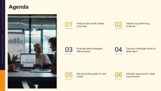 Sales Report For Monthly Review PPT Sample AT Designed