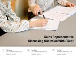 Sales Representative Discussing Quotation With Client