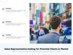 Sales Representative Looking For Potential Clients In Market