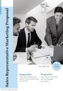 Sales Representative Marketing Proposal Report Sample Example Document