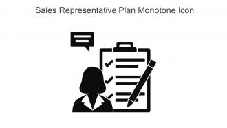Sales Representative Plan Monotone Icon In Powerpoint Pptx Png And Editable Eps Format