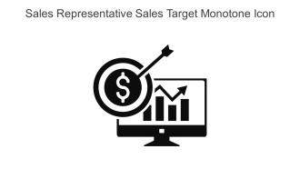 Sales Representative Sales Target Monotone Icon In Powerpoint Pptx Png And Editable Eps Format