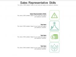 Sales representative skills ppt powerpoint presentation icon cpb