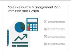 Sales resource management plan with pen and graph