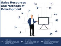 Sales resources and methods of development