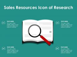 Sales resources icon of research