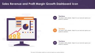 Sales Revenue And Profit Margin Growth Dashboard Icon