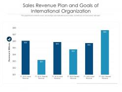 Sales revenue plan and goals of international organization