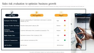 Sales Risk Evaluation To Optimize Business Growth