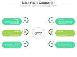Sales route optimization ppt powerpoint presentation visual aids styles cpb