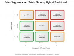 Sales Segmentation Matrix Showing Hybrid Traditional And Automated Sales