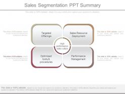 Sales Segmentation Ppt Summary