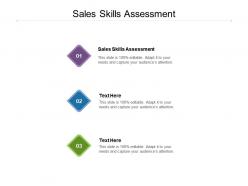 Sales skills assessment ppt powerpoint presentation professional grid cpb