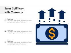Sales spiff icon with currency