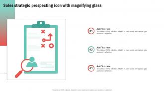 Sales Strategic Prospecting Icon With Magnifying Glass