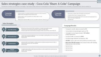 Sales Strategies Case Study Coca Cola Share Effective Sales Techniques To Boost Business MKT SS V