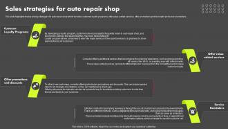 Sales Strategies For Auto Repair Shop Auto Repair Shop Business Plan BP SS