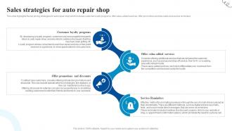 Sales Strategies For Auto Repair Shop Car Service Center Business Plan BP SS