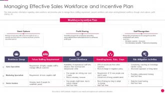 Sales strategies playbook managing effective sales workforce and incentive plan