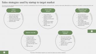 Sales Strategies Used By Startup To Target Market