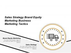 Sales strategy brand equity marketing business marketing tactics