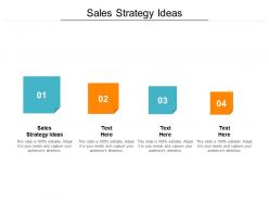 Sales strategy ideas ppt powerpoint presentation pictures icon cpb