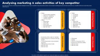 Sales Strategy To Boost Analyzing Marketing And Sales Activities Of Key Competitor Strategy SS V