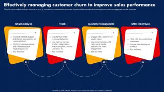Sales Strategy To Boost Effectively Managing Customer Churn To Improve Sales Strategy SS V