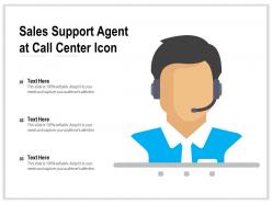 Sales support agent at call center icon