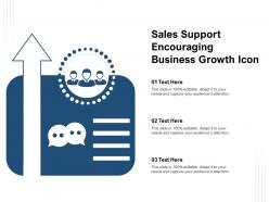 Sales support encouraging business growth icon