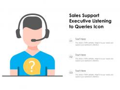 Sales support executive listening to queries icon