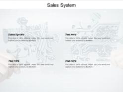 Sales system ppt powerpoint presentation outline images cpb