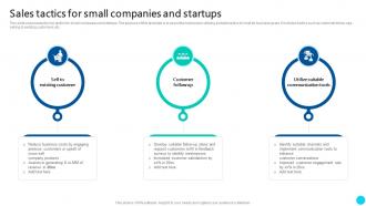 Sales Tactics For Small Companies And Startups