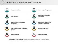 Sales talk questions ppt sample