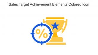 Sales Target Achievement Elements Colored Icon In Powerpoint Pptx Png And Editable Eps Format