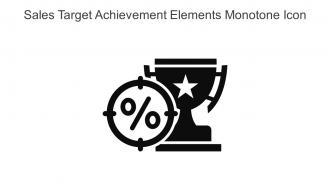 Sales Target Achievement Elements Monotone Icon In Powerpoint Pptx Png And Editable Eps Format