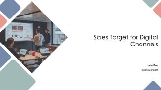 Sales Target For Digital Channels PPT Mockup AT