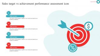 Sales Target Vs Achievement Performance Assessment Icon